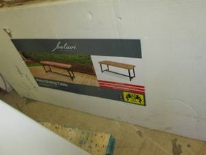 belair wood outdoor dining table ha...
