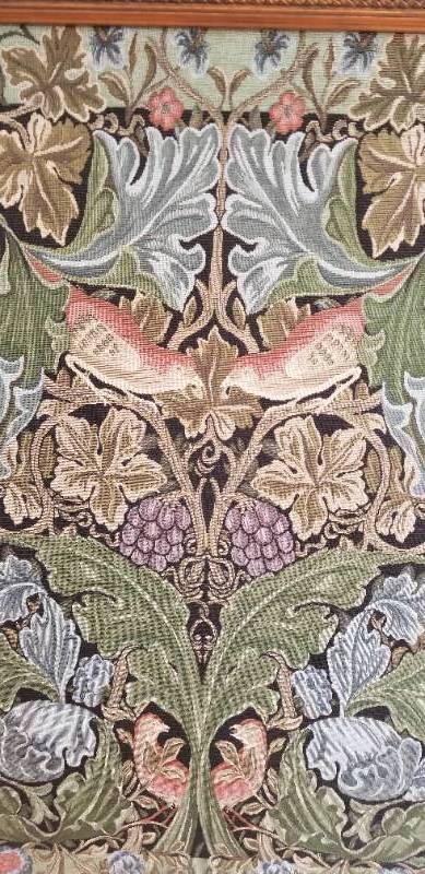 lot 23 image: Beautiful Framed Botanical Tapestry