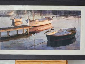 lot 48 image: Barques al Port by Poch Romeu