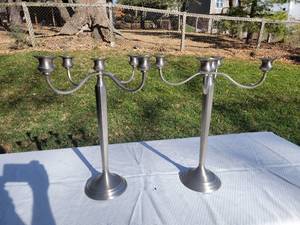 lot 106 image: Contemporary Tabletop Candelabra Pair