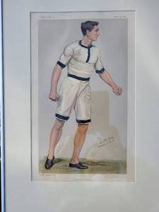 lot 4 image: Antique Vanity Fair Framed Men of the Day Caricatures SPY Prints, set of 2 with COA