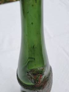 lot 43 image: Vintage German Baden Affentaler Spatburgunder Monkey Green Wine Bottle