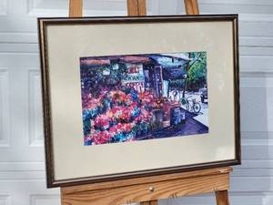 lot 53 image: Vibrant Fine Art Print by Angelo Gallo - Greenwhich Village Flowers