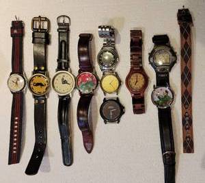 lot 156A image: Collection of 10 Novelty and Fashion Watches, B