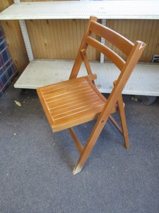lot 19 image: Teak Folding Chair
