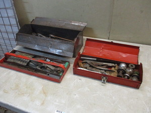 lot 55 image: Two Metal Tool Boxes of misc Tools