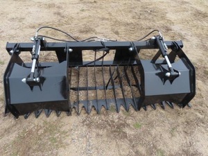 lot 1 image: New 75 HD Skidsteer RockBrush Grapple