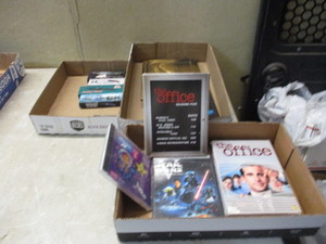 lot 121 image: Knives and Office DVDs