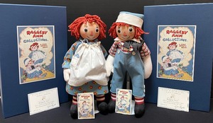 lot 505 image: R. John Wright Raggedy Ann Doll and  R. John Wright Raggedy Andy Doll