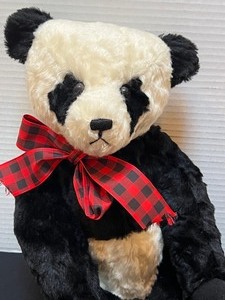 lot 518 image: Adorable Handcrafted Panda Bear by Trudy Maderos and Marge Cochran of Fridays Bears