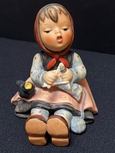 lot 590 image: Collection of Five Hummel Figurines including Hummel Figurine Happy Past Time and Hummel Figurine Bird Watcher & More