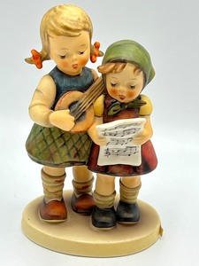 lot 623 image: Hummel Figurine Close Harmony and Hummel Figurine Little Book Keep