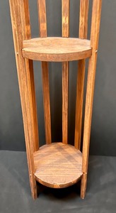 lot 726 image: Unique Two Tiered Arts and Crafts Style Plant Stand