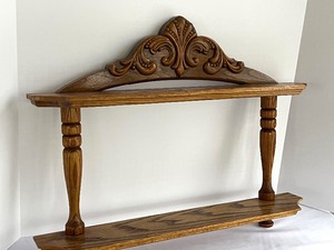 lot 765 image: Vintage Two Tiered Wall Shelf