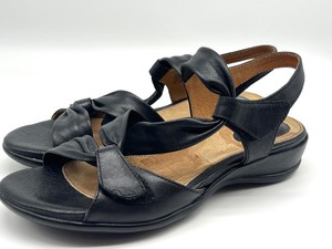 lot 826 image: Pair of Womens Leather Artisan Black Sandals