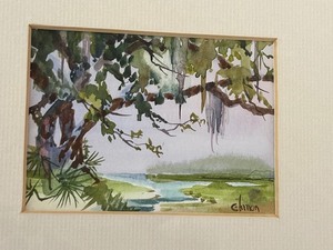 lot 856 image: Two Framed Watercolors by Carolyn Inman