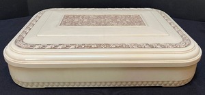 lot 867 image: The Estate by Marshall White Flatware Chest - Marshall White Co Bakelite Cameo Flatware Silver Storage Chest