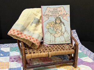 lot 873 image: Two Doll Quilts, Doll Bench and Childrens Book