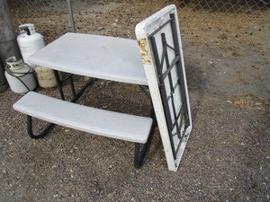 lot 28 image: Poly Picnic Table & Banquet Table
