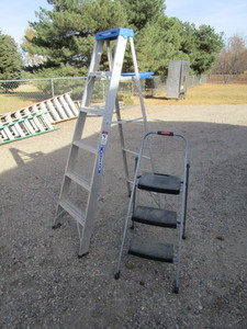 lot 38 image: 6 Alum Step Ladder & 3 Step Ladder