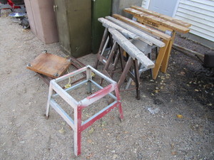 lot 60 image: Sawhorses & Moving Dollies