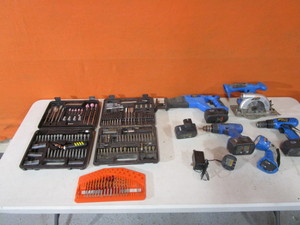 lot 156 image: Cordless Tools & Bit Sets