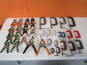lot 201 image: C Clamps & Spring Clamps