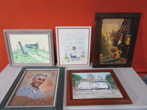 lot 346 image: Original Paintings on Canvas