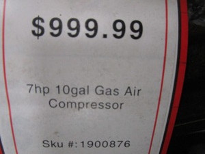 lot 10-B image: (New Never Used) Power Train Gas Powered Air Compressor