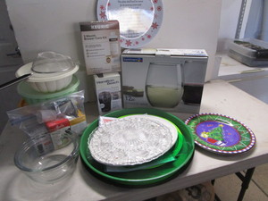 lot 81 image: Trays, Plates, Wine Glasses