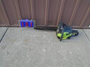 Poulan 16 2 cycle chainsaw. Good used condition. Tested & works. As shown.