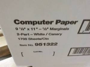 lot 2 image: Carton of 1700 Sheets 9 12 x 11 x ...