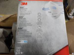 lot 33 image: 4 Boxes 3M Aura Respirator 9205 Mas...