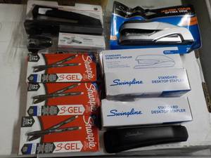 lot 38 image: Staplers and Sharpie Pens...