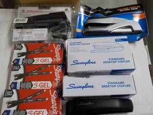 lot 40 image: Staplers and Sharpie Pens...