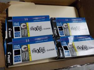 lot 42 image: 3 Tab File Folders and Pens...