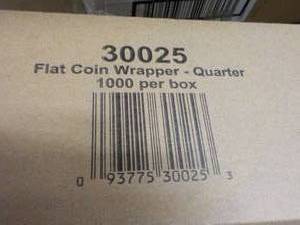 lot 65 image: Box of 1000 Flat Coin Wrappers -Qua...