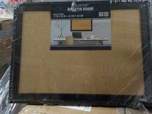 lot 79 image: Quartet Bulletin Cork Board- Black ...