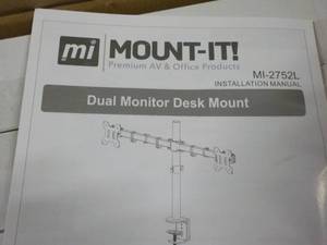 lot 89 image: Mount It Dual Monitor Desk Mount SK...