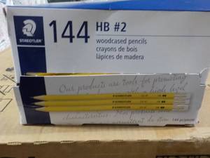 lot 92 image: Staedtler Box of 144 HB #2 Pencils...