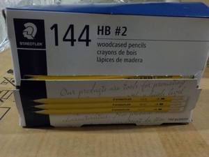 lot 93 image: Staedtler Box of 144 HB #2 Pencils...