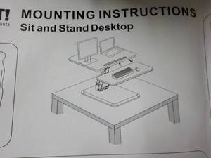 lot 117 image: Mount It Sit and Stand Desktop...