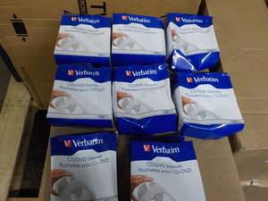 lot 123 image: 800 Verbatim CDDV Sleeves...