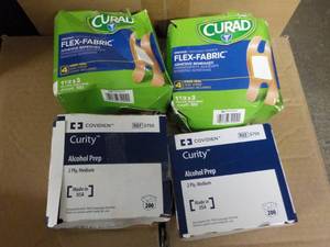 lot 126 image: Curad Bandages and Curity Alcohol P...
