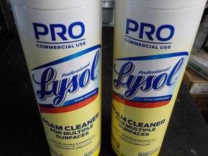 lot 157 image: 2 Lysol Pro Foam Cleaner...
