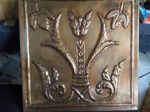 lot 159 image: 19 Square Copper Look Metal Wall D...