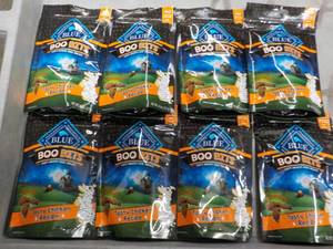 lot 201 image: 8 - 4.5 oz Blue Boo Bits Dog Treats...