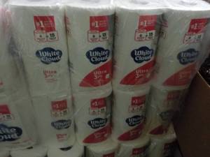 lot 241 image: 48 Rolls White Cloud 3 Ply Toilet P...