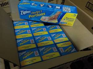 lot 292 image: 12 Boxes Ziploc Perfect Portions Ba...