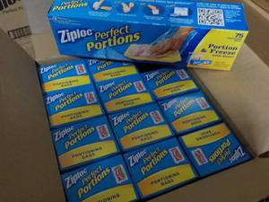 lot 293 image: 12 Boxes Ziploc Perfect Portions Ba...
